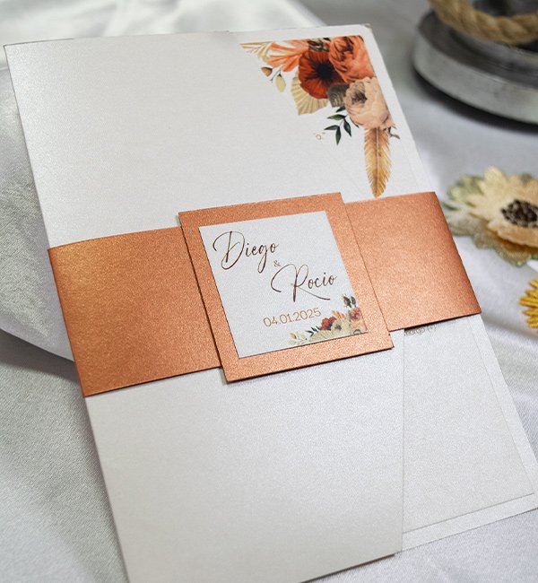 Invitación Terracota floral