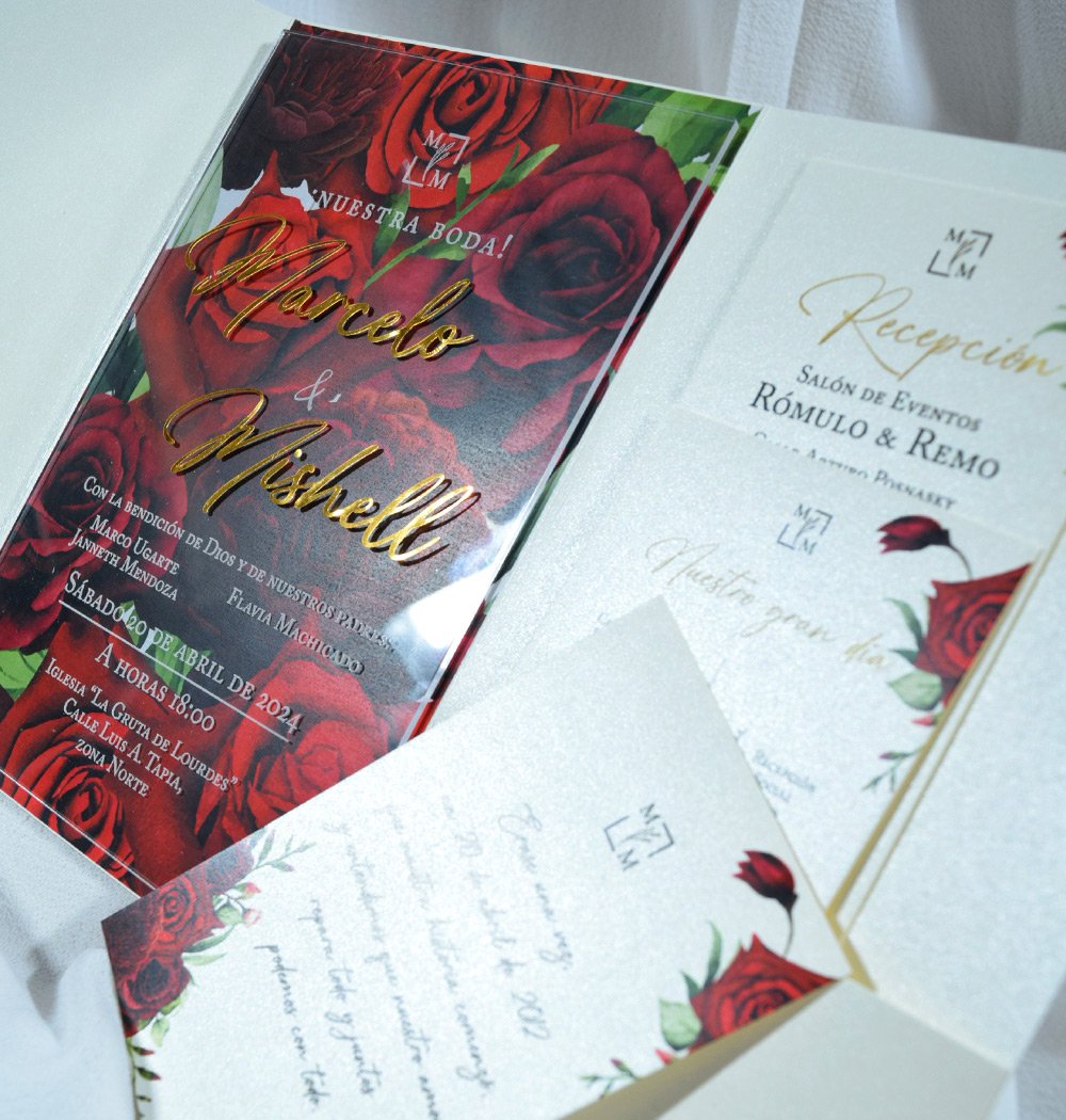 Invitación rosas de amor