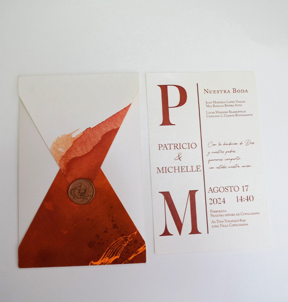 Invitación Terracota