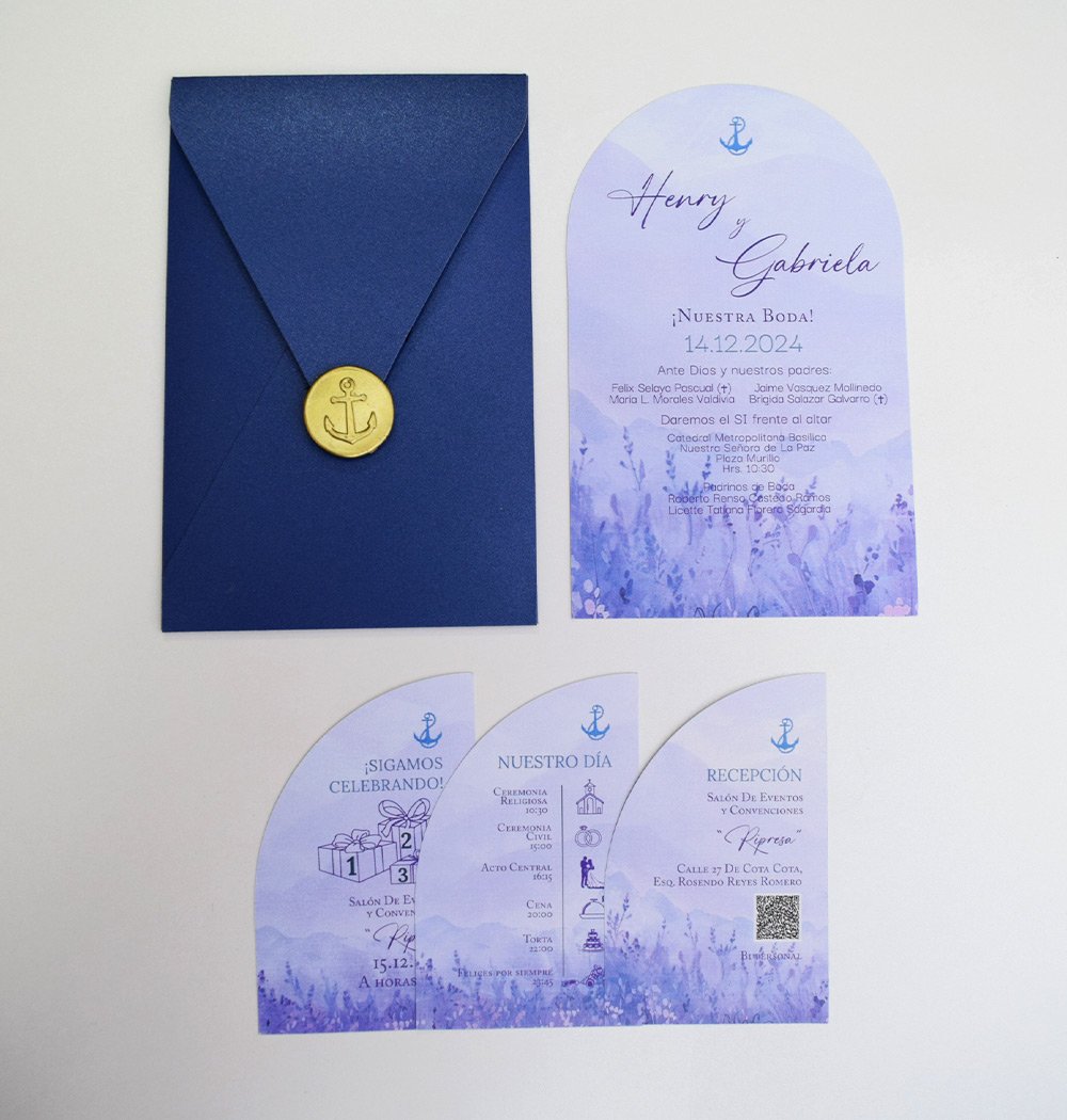 Invitación Brisa purple