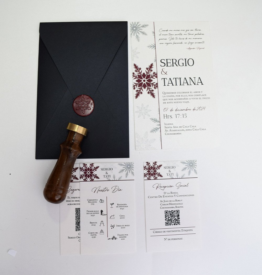 Invitación copos de nieve